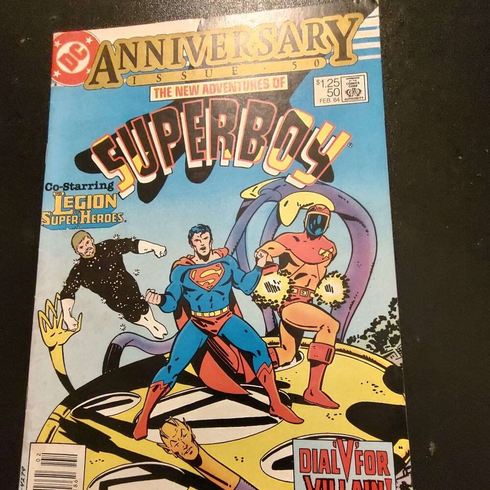 THE NEW ADVENTURES OF SUPERBOY # 50 THE LEGION OF SUPERHEROES NEWSSTAND